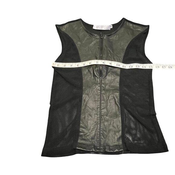VTG | Catherine Coatney | Men's Zip Front | Faux Leather & Mesh | Fetish Vest - Picture 3 of 11